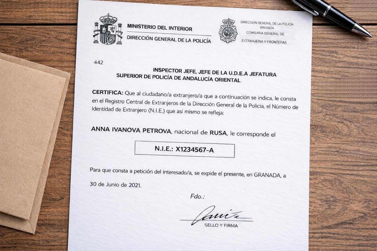 Как получить номер NIE