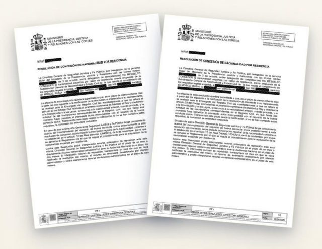 Ejemplo anonimizado de resolución favorable de nacionalidad española para un solicitante que estudió en España